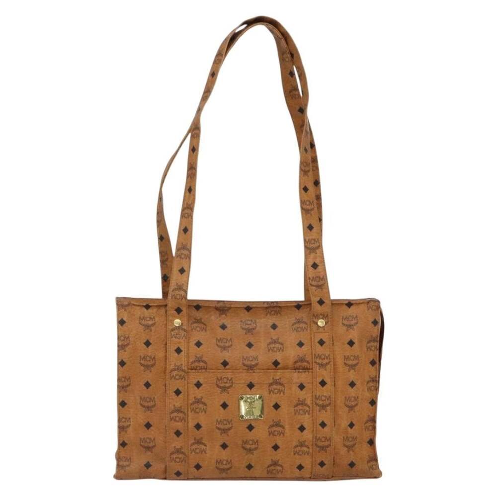 MCM Logogram Visetos Tote Bag Brown